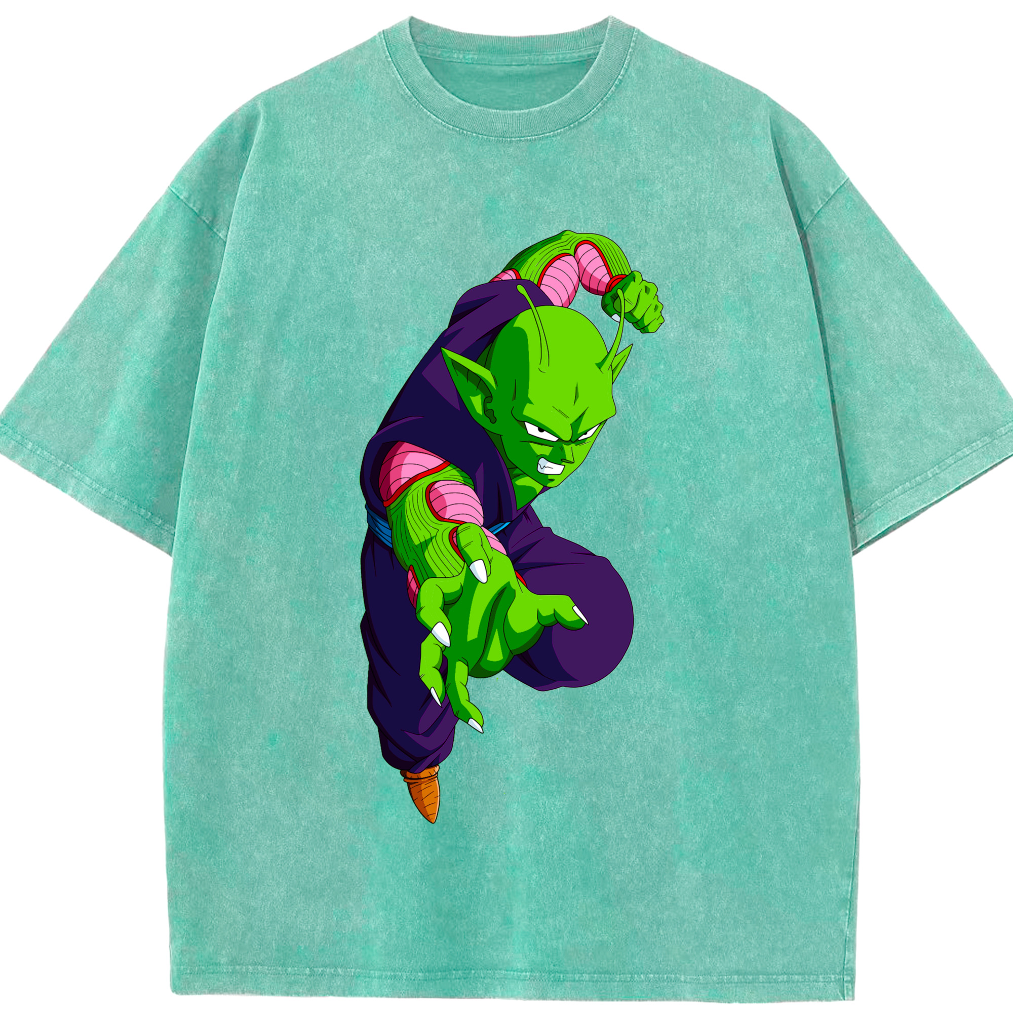 （画像用） ドラゴンボール ピッコロ DRAGON BALL Piccolo 綿100% ヴィンテージ風 半袖Tシャツ（フロントプリント）